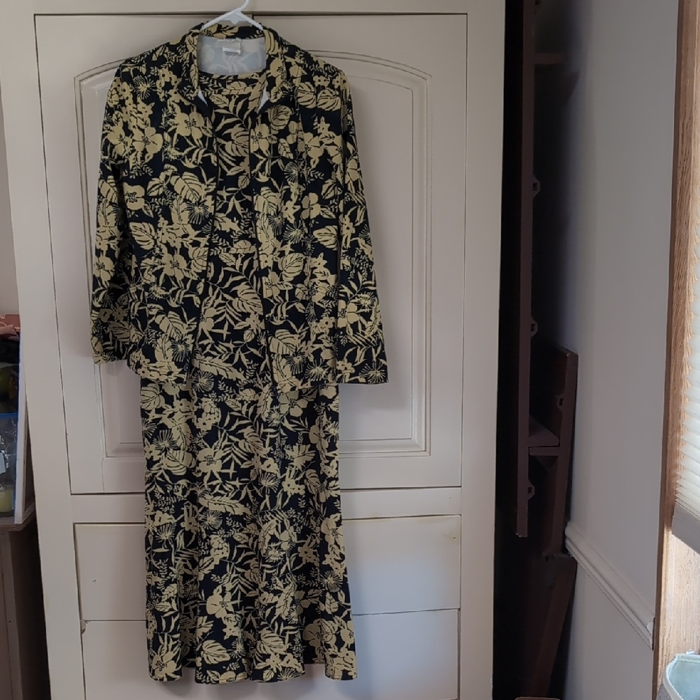 Weekenders Full Length Floral Dress & Jacket